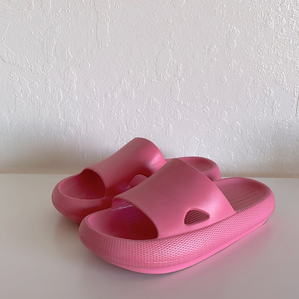 Platform Rubber Slide Sandals - Picture 2 of 10